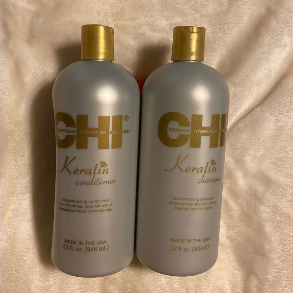 Chi Farouk Keratin Shampoo Conditioner Liter
